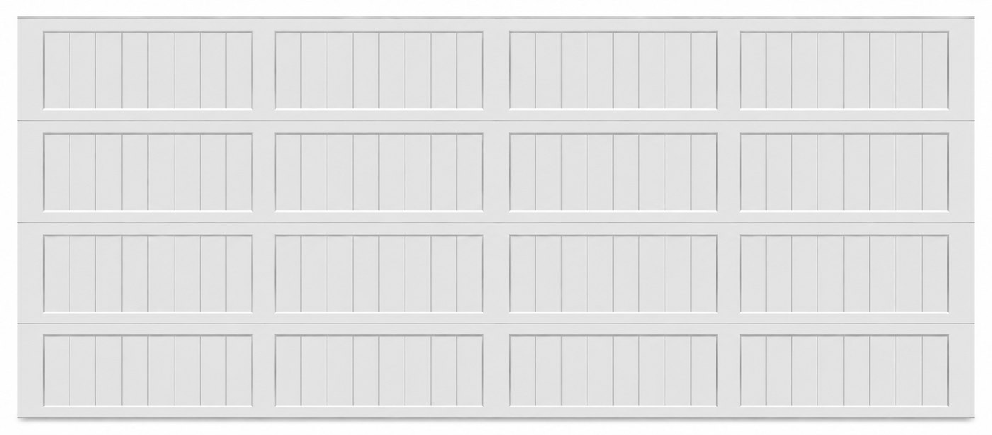 Carriage-house long-panel garage door